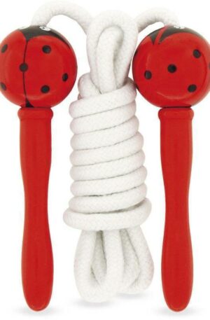 Corde à sauter en bois - Coccinelle